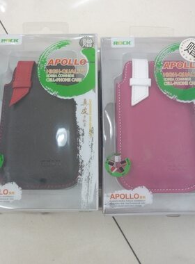 ROCK洛克适用苹果iPhone 4 4S 3GS直插式三星牛皮套HTC手机保护套