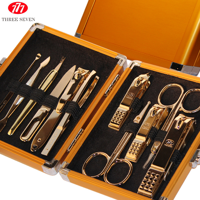 原装进口 韩国777指甲刀套装 指甲剪美甲工具套装 全套金属材质