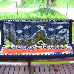 蜡染横壁挂画 安顺蜡染挂布 家居装饰 贵州民族蜡染 挂画—横长城