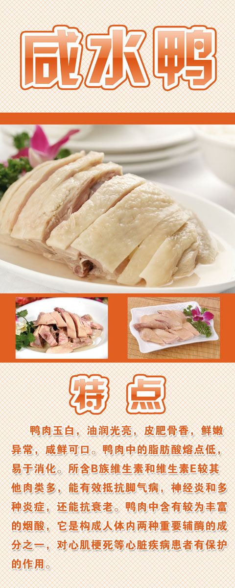 583海报印制海报展板素材666,美食咸盐水鸭特点x展架
