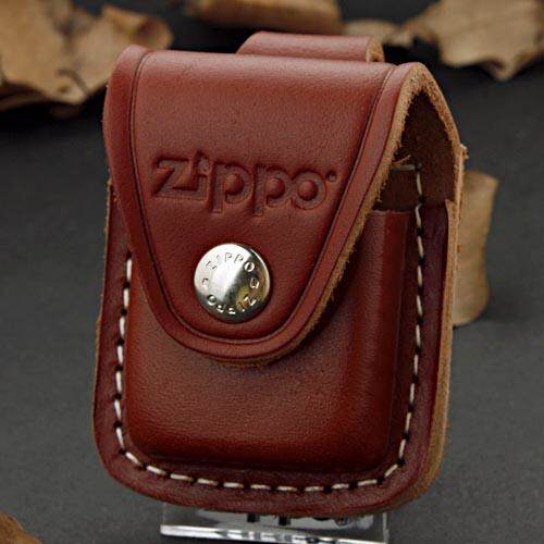 美国原装正品 zippo打火机 专用配件 棕色皮扣式皮套 专柜正版ZP