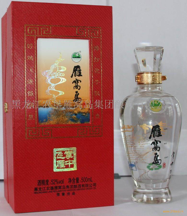 雁窝岛白酒  掌中飞雁酒 兼香型36度500毫升 黑龙江农垦2012老酒