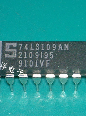 74LS109AN  带预置和清除端的两组J-K 触发器