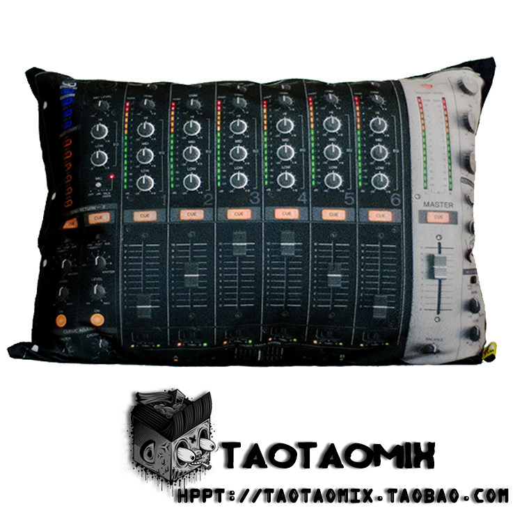 音乐元素长方形靠垫个性礼物生日礼物混音台原创可拆洗,居家布艺,靠垫/抱枕,淘宝优惠券,粉丝福利购,淘宝优惠卷
