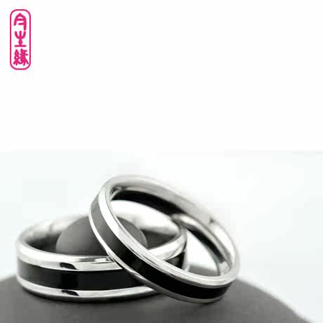 大码情侣戒指 大号男戒女戒对戒 食指戒指 钛钢指环 尾戒 可刻字