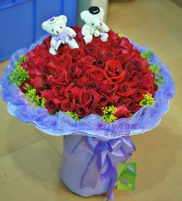 厦门99朵附近求婚表白花束红玫瑰