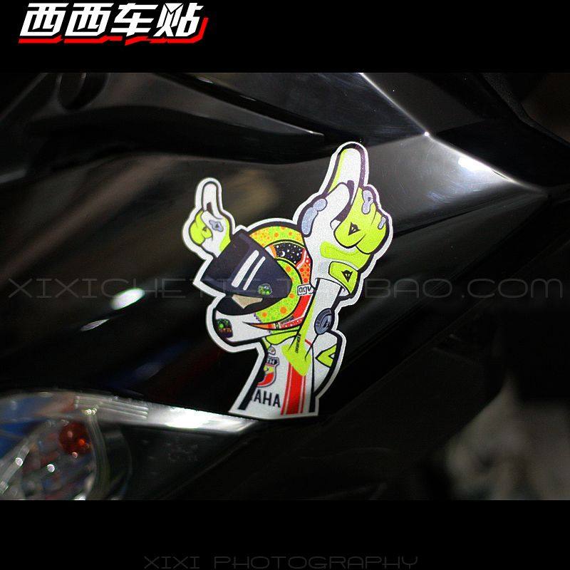 西西车贴 罗西 摩托车车手 五大洲 8连冠 motogp 小人 f|at 贴纸
