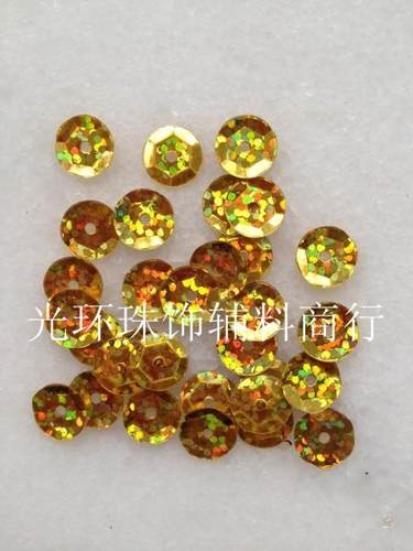 diy金色镭射凹面礼服婚纱亮片