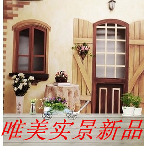 新款 影楼摄影道具 实景儿童摄影棚实景制作 韩式 儿童实景w-1559