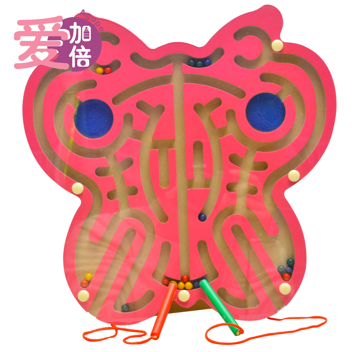蝴蝶磁性运笔迷宫走珠培养宝宝