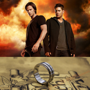 丁丁同款 Supernatural迪恩 邪恶力量戒指Dean 美剧周边凶鬼恶灵