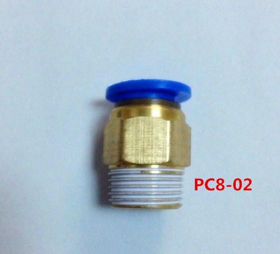 气动快速接头 快插接头PC外螺纹直通 气管接头 PC8-02 03 04快插