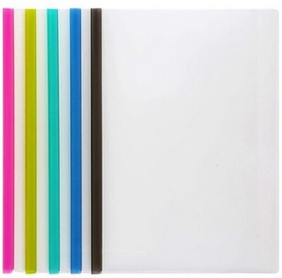 Deli/得力透明文件抽杆夹