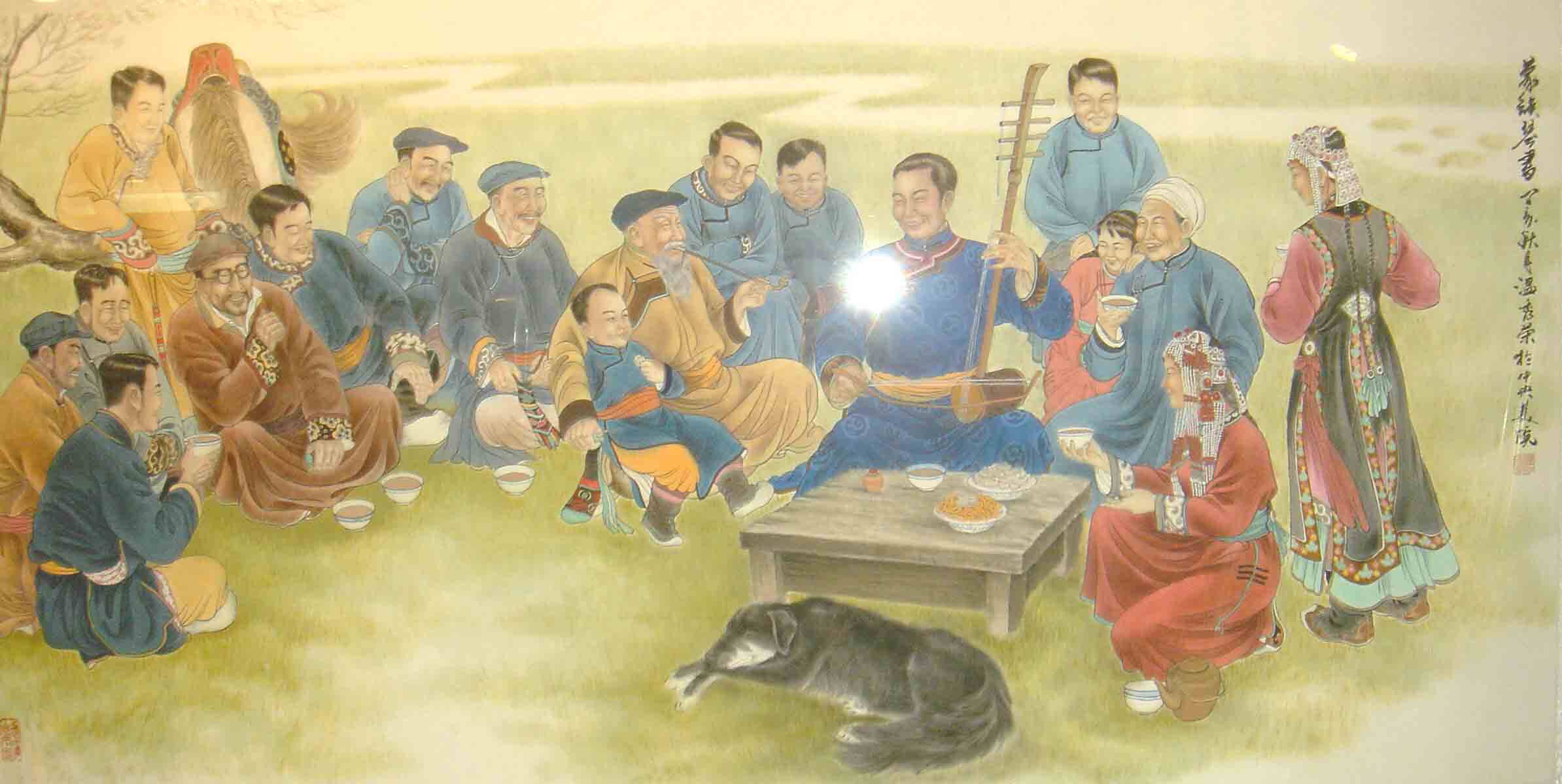 海报印制352听海报展板素材制作109听二胡图 温秀荣工笔画书法jpg