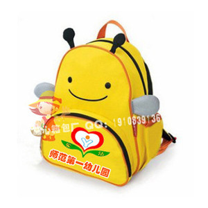 爆款小蜜蜂造型幼儿园书包定做 早教园书包印字卡通书包 个性定制