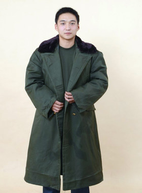 男士军绿冬棉服防寒服包邮军大衣