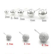 Seven treasure tree 925 fungus nail girl earrings handmade jewelry ear acupuncture hypoallergenic double pierced ears the Korean version of the real thing