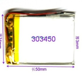 3.7V聚合物锂电池 323450 303450 500MAH MP3 MP4 MP5 魅族M3电板