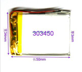 3.7V聚合物锂电池 323450 303450 500MAH MP3 MP4 MP5 魅族M3电板