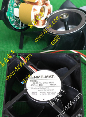 NMB-MTA 3615K-09W-B76 50V 0.6A 24V-65V大功率温控滚珠轴承风扇