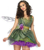 万圣节森林绿色小精灵 蜻蜓小精灵Cosplay演出服 爱丽丝公主裙服