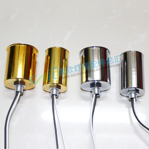 灯具配件吸顶灯壁灯吊灯带线E27E14陶瓷金银色螺口LED灯头灯座DIY
