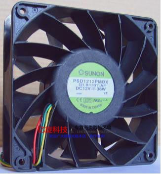 建准SUNON12038 12cm PSD1212PMBX 12V 36W 4线PWM服务器散热风扇