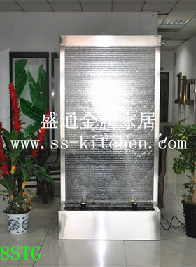 玻璃屏风结婚礼物隔断流水摆件