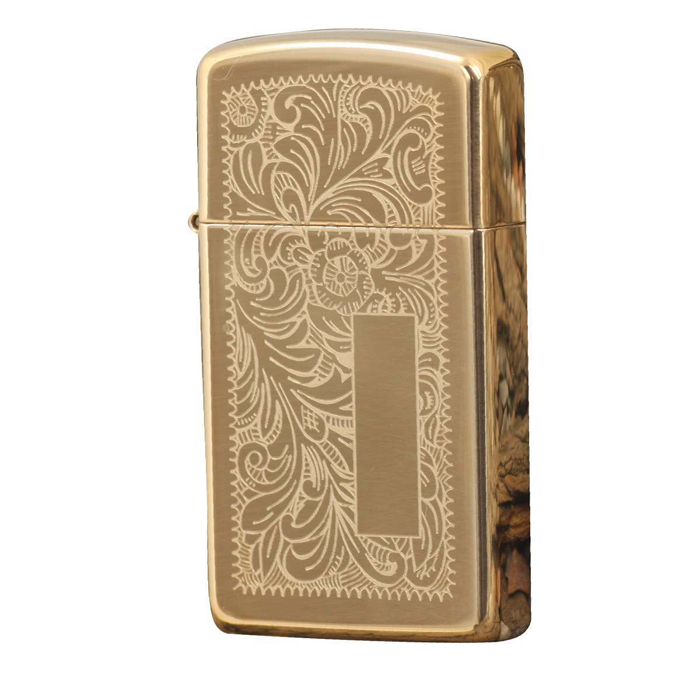 Zippo打火机 美版黄铜 纤巧威尼斯人1652B 窄机超薄便携
