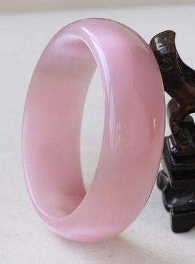 斯里兰卡自然风猫眼石宽型玉镯子