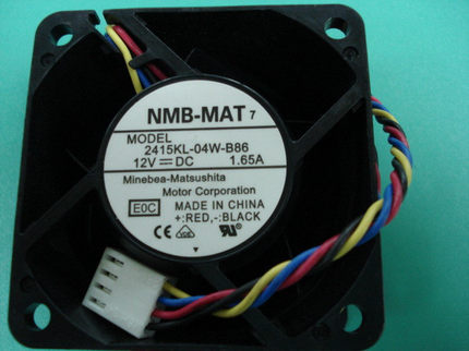 热卖NMB 6038散热风扇直流6cm 12v 1.65a 2415KL-04W-B86温控4线