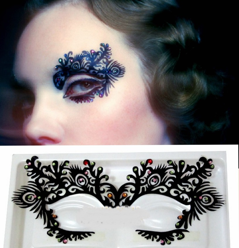 写真舞台艺术时尚创意妆蕾丝眼贴眼线贴纸 奢华凤凰亮钻款 yt27