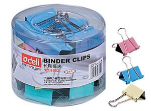 票夹彩色长尾夹 长尾夹 8552 2号长尾夹（41mm) 每筒24