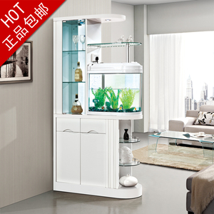 现代烤漆客厅隔断柜带鱼缸玄关柜门厅柜间厅柜屏风柜双面鞋柜酒柜