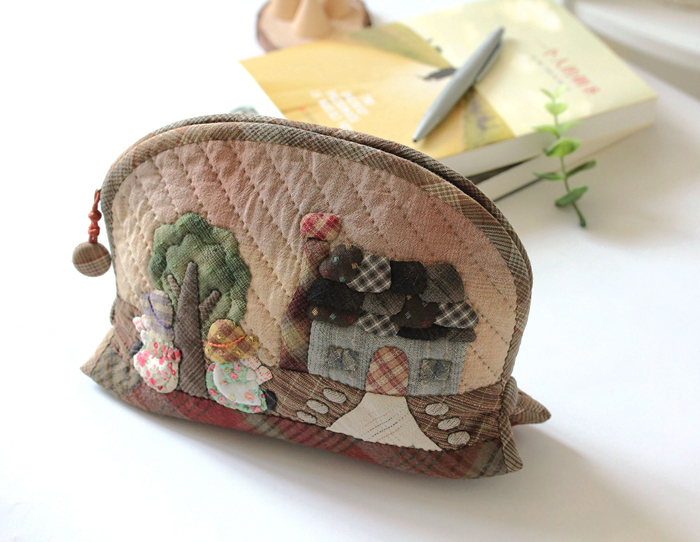 1:1中文拼布图纸教程——读你小手包