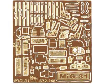 PART S72148米格31/MiG-31拼装模型1/72细节升级座舱蚀刻片