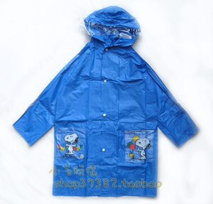 皇冠优质低价╭*★日单SNOOPY史奴比蓝色儿童雨衣/雨披★规格110