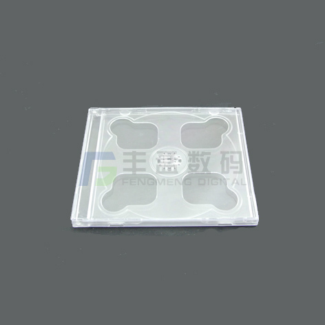 CD透明CD盒子 光盘盒子 光盘盒 双片装白色透明盒子 光盘盒