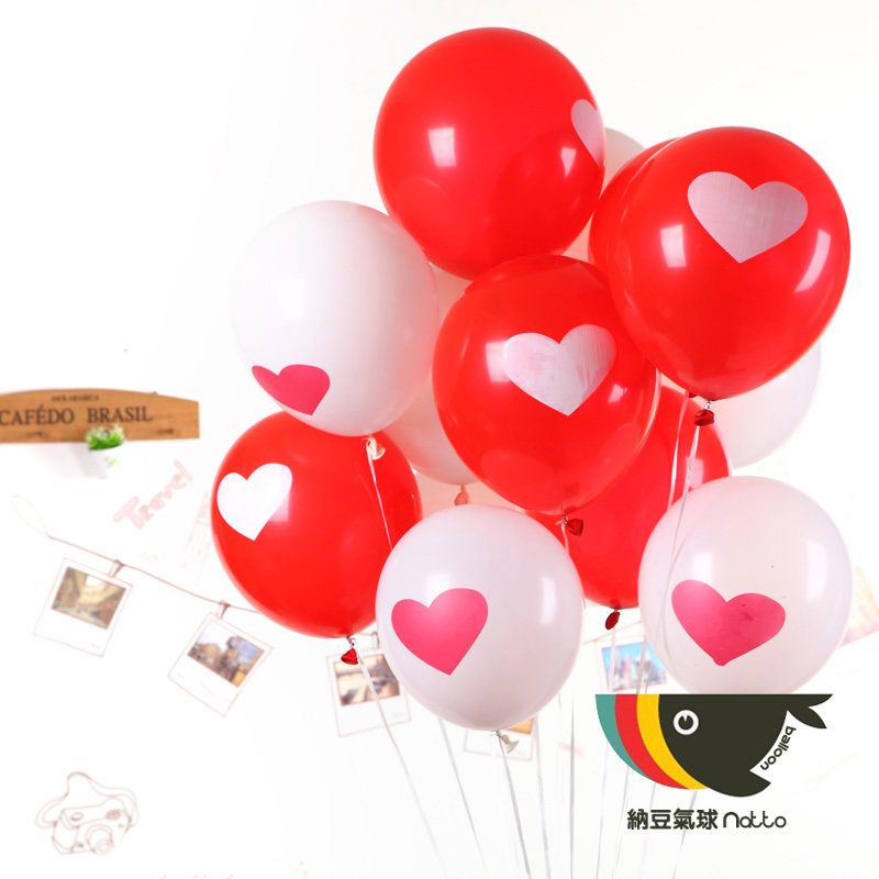婚房布置裝飾氣球結婚求婚桃心印花加厚乳膠氣球乳膠氣球定制在類目 節慶用品/禮品, 氣球/飄空氣球, 氣球中 - 來自Buy2taobao.com提供專業的淘寶代購服務