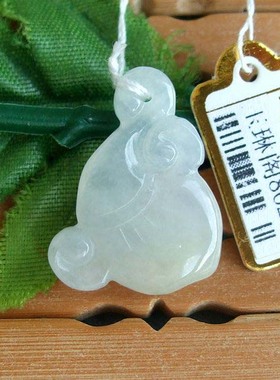 86267实拍限时促销实物拍图天然翡翠A货小个送孩子如意小吊坠