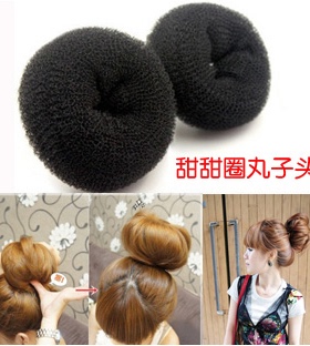 优雅高耸 丸子头日韩可爱花苞头盘发器甜甜圈美发工具发垫发饰DIY