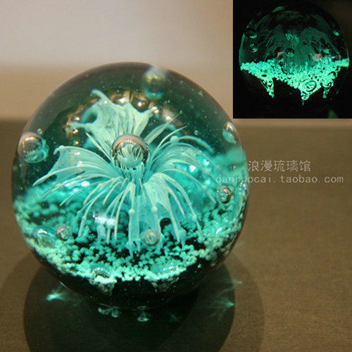 淄博琉璃水晶球小众创意生日礼物家居装饰品摆件鱼缸造景夜光镇纸 - 封面
