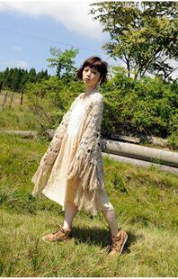 披肩 森林系SEDA镂空 纯棉 围巾 三角 钩花 花朵流苏