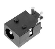 电源座芯1.7MM DC母座 弯角插板三脚DC DC电源座DC-023弯角