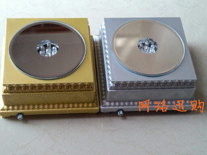 led佛经音乐水晶底座七彩发光旋转灯座玻璃玉器家居饰品摆件