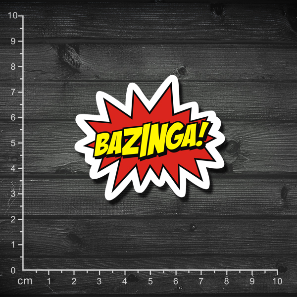 单张 美剧 生活大爆炸 谢耳朵 经典图案 bazinga 笔记本贴纸 箱贴
