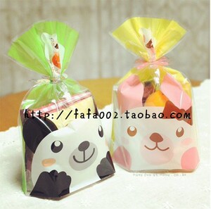 韩国烘焙包装 兔子熊西点袋/面包包装袋/糖果礼物袋/饼干袋100枚