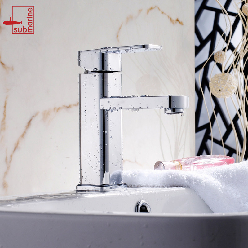 潜水艇面盆龙头单孔冷热水黄铜面盆水龙头l2051洗脸盆龙头