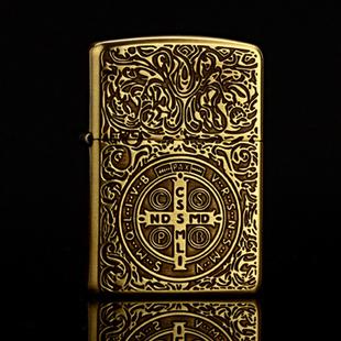 美国原装正品 ZIPPO打火机 纯铜盔甲康斯坦丁 限量珍藏 专柜正版