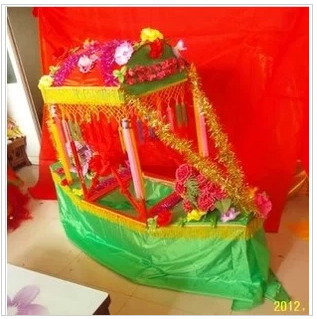社火旱船舞龙舞狮道具花船扭秧歌